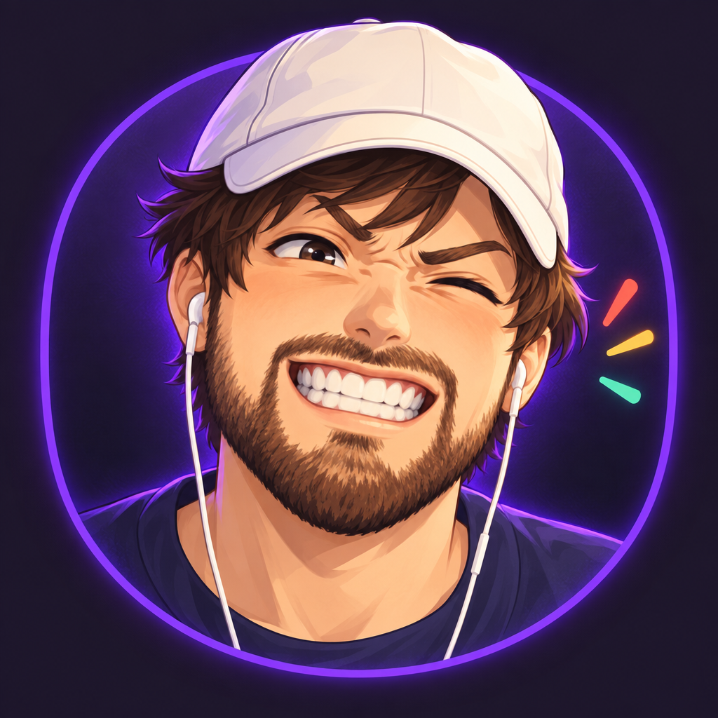 Illustrated portrait of EmpyZ wearing a white cap